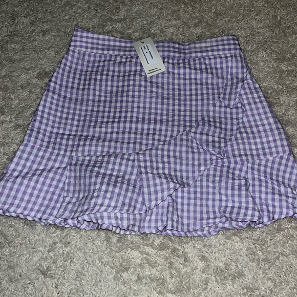 Dresses & Skirts - Sim & Sam lavender plaid ruffle skirt medium